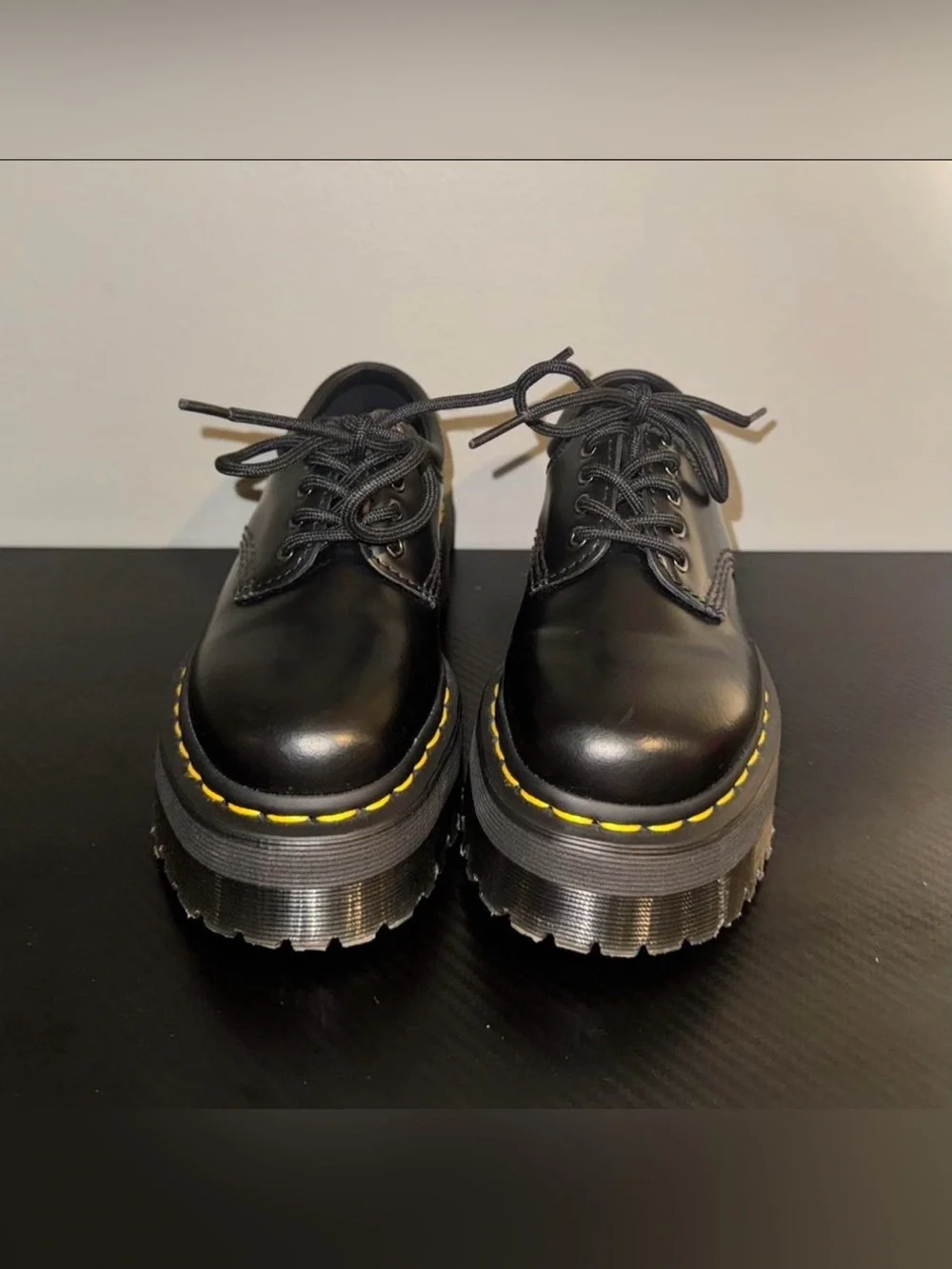 Doc Martens Black Leather 8053 Quad Shoe